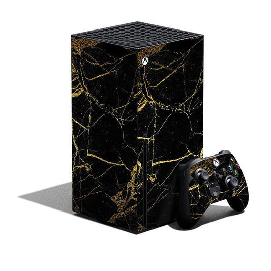 Black And Gold Marble Xbox Series X