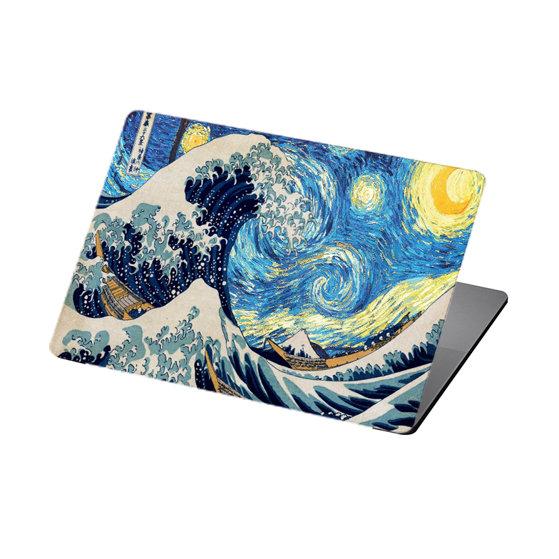 The Great Wave Under The Starry Night MacBook