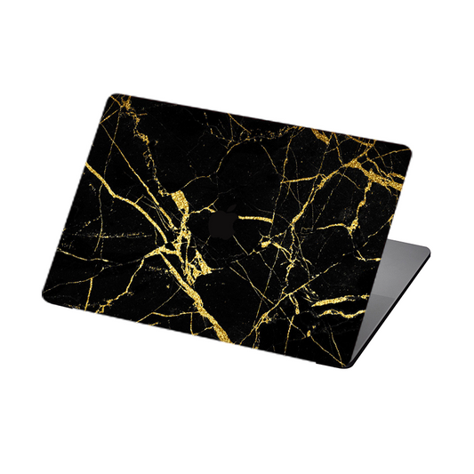 Black And Gold Marble MacBook