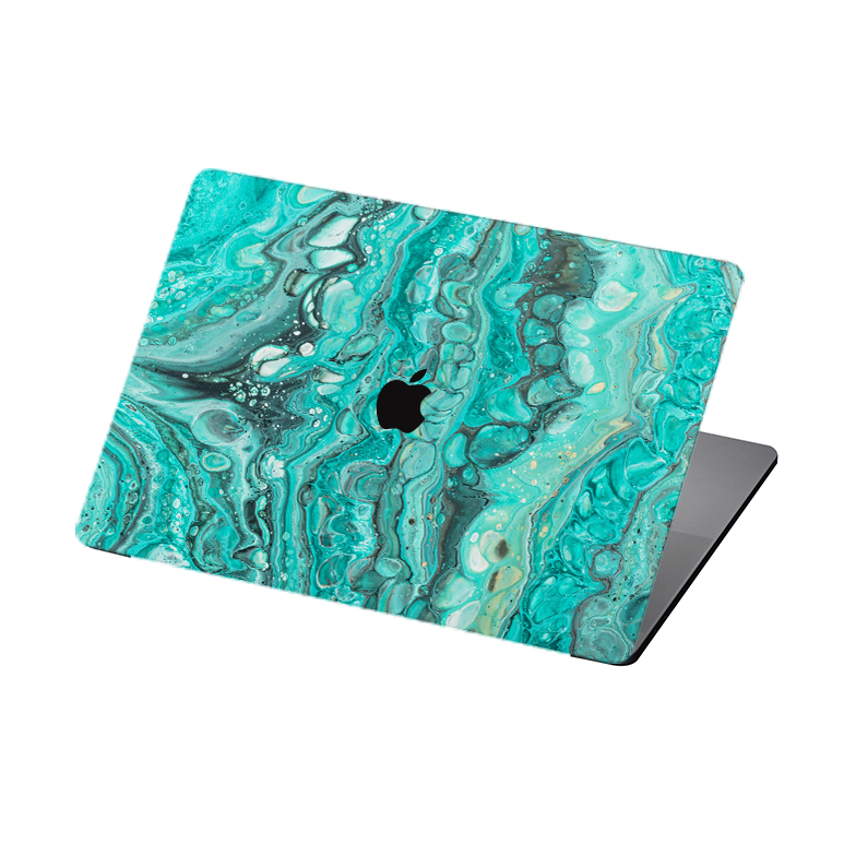 Blue Abstract Marble  MacBook