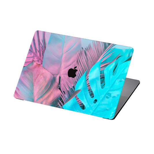 Pink And Blue Leaf MacBook