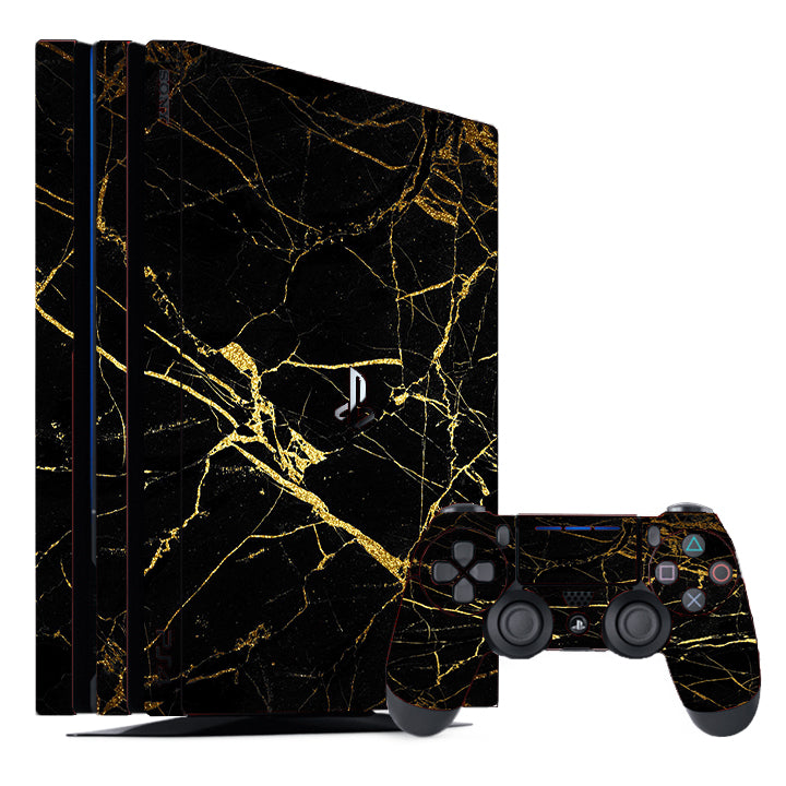 Black and Gold Marble Playstation 4