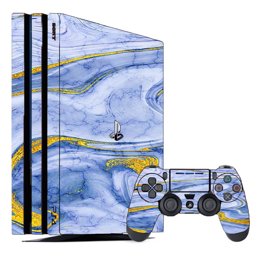 Blue and Gold Swirl Playstation 4