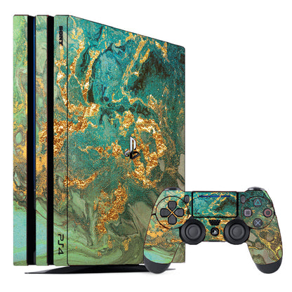 Green And Gold Marble Playstation 4
